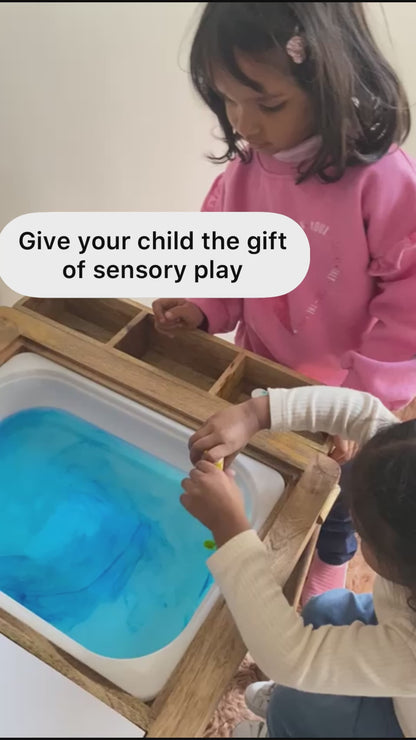 Sensory Table | Flisat Table for Toddlers | Activity Table with Bins and White board | Sensory Development Play | Montessori Inspired | Sand Play | Water Play | Child Safe | Non Toxic Paints