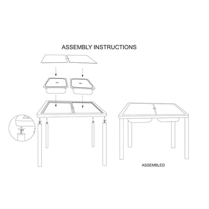 Sensory Table | Flisat Table for Toddlers | Activity Table with Bins and White board | Sensory Development Play | Montessori Inspired | Sand Play | Water Play | Child Safe | Non Toxic Paints