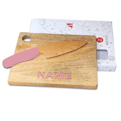 Montessori Knife and Chopping Board | Safe cutting tool for kids | Kids Cooking Knife | Personalised Chopping Board | Learning to cut with Montessori Knife | From 4 years - 10 years