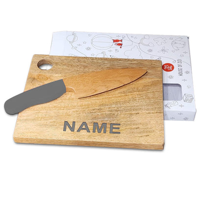 Montessori Knife and Chopping Board | Safe cutting tool for kids | Kids Cooking Knife | Personalised Chopping Board | Learning to cut with Montessori Knife | From 4 years - 10 years