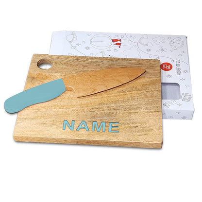 Montessori Knife and Chopping Board | Safe cutting tool for kids | Kids Cooking Knife | Personalised Chopping Board | Learning to cut with Montessori Knife | From 4 years - 10 years