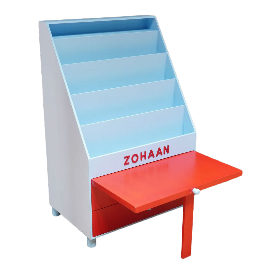 All in One Shelf | Extendable table with Book shelf | Study table with storage |