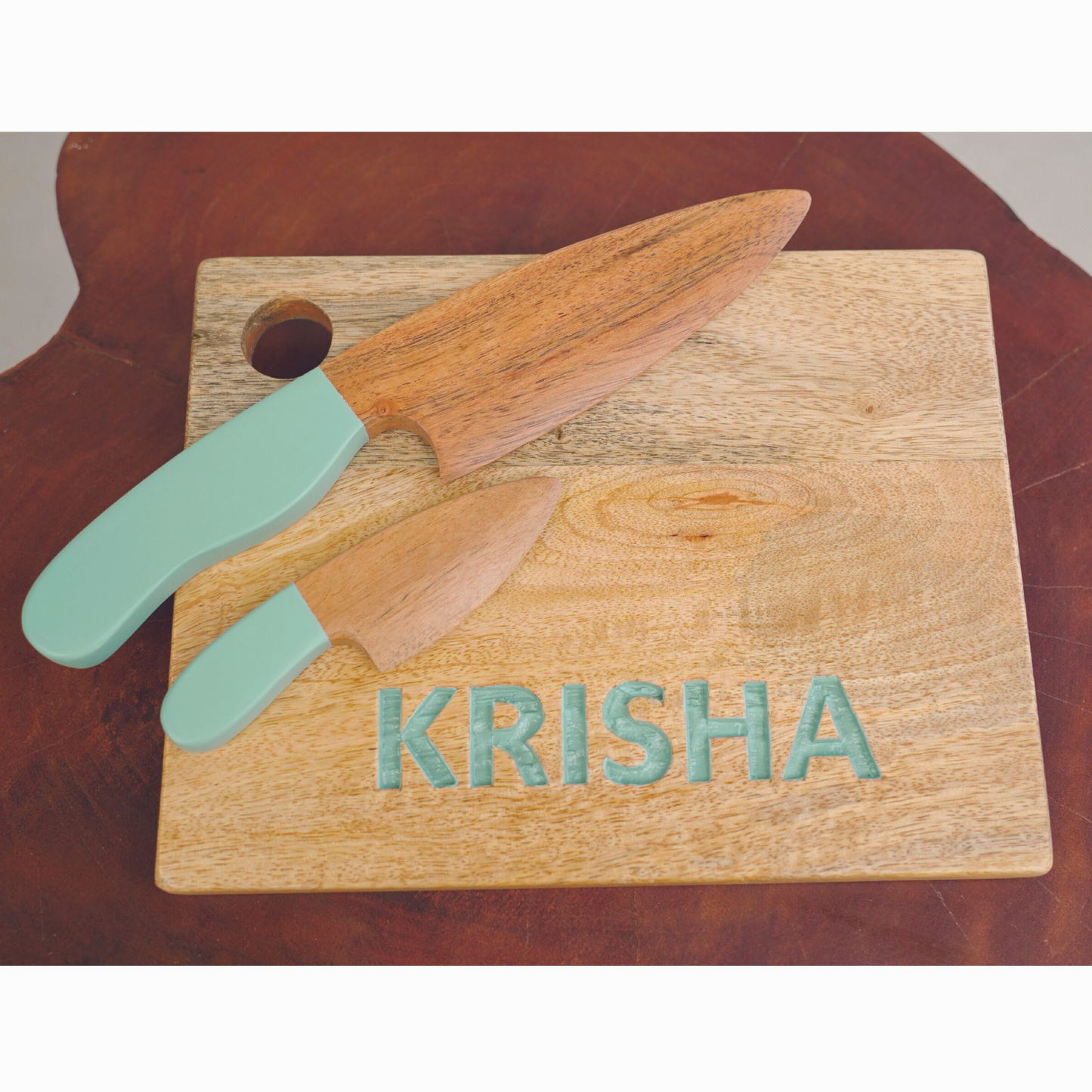 Chopping Board with Mini Knife and a Big Knife