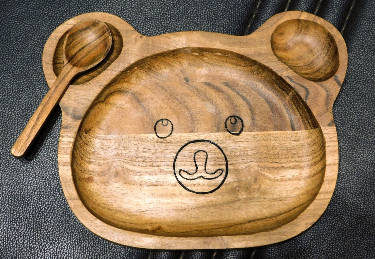 Bear Plate + Spoon - House of Zizi