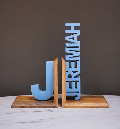 Personalized Wooden Book Ends - House of Zizi