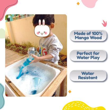 Sensory Table | Flisat Table for Toddlers | Activity Table with Bins and White board | Sensory Development Play | Montessori Inspired | Sand Play | Water Play | Child Safe | Non Toxic Paints