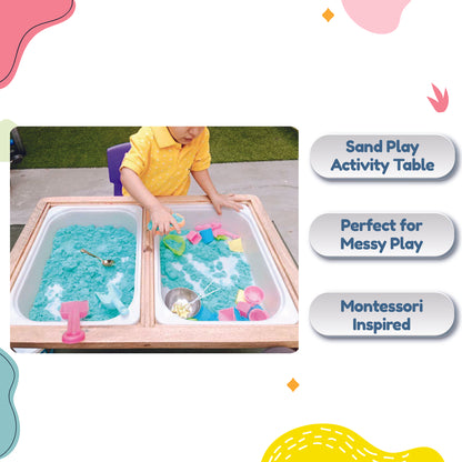 Sensory Table | Flisat Table for Toddlers | Activity Table with Bins and White board | Sensory Development Play | Montessori Inspired | Sand Play | Water Play | Child Safe | Non Toxic Paints